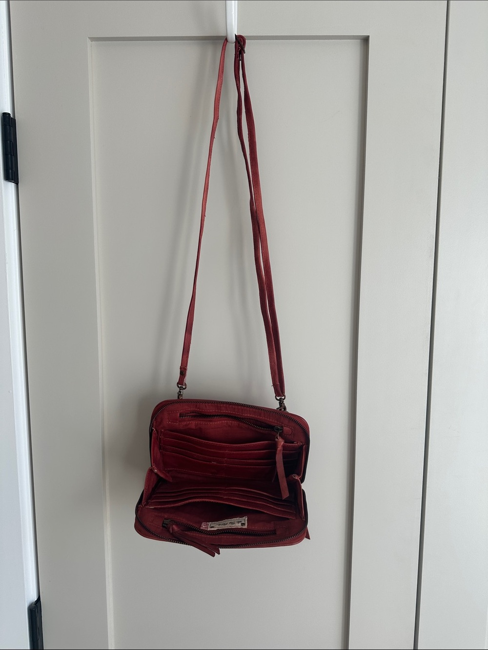 We The Free Red Crossbody Card Organizer Bag